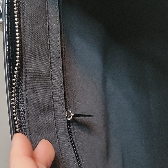 Black Leather Crocodile Purse  with Silver Hardware NWT - Picture 7 of 10